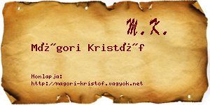 Mágori Kristóf névjegykártya