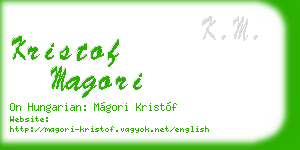 kristof magori business card