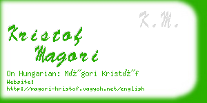 kristof magori business card